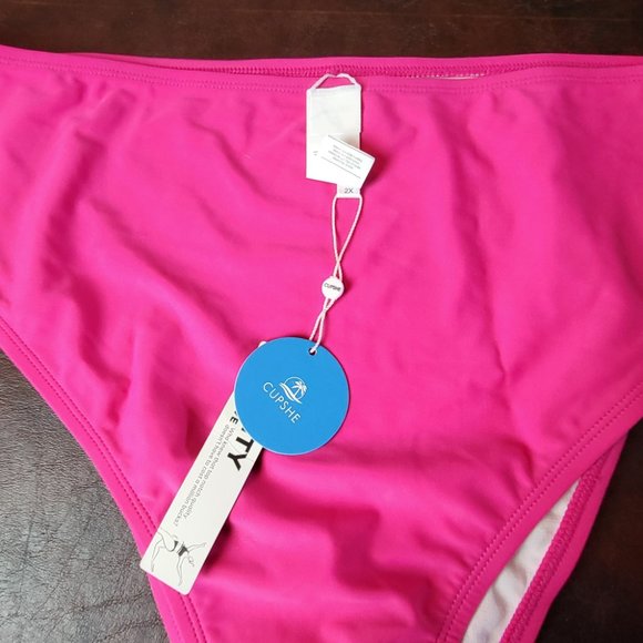 🆕 NWT! Cupshe High Waisted Swim Bottoms size 2X - Picture 1 of 10